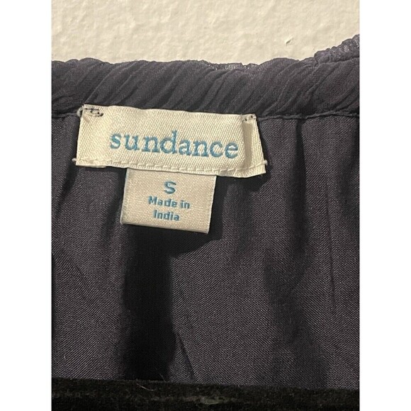 Sundance Long Sleeve Lace Top Embroidered Tie Front Sheer Size S Floral Blouse - Picture 3 of 10